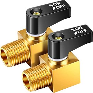 lot 81290 image: Tondiamo Air Compressor Valve, Ball Type Drain Valve Brass Mini Ball Valve, 14 Inch Npt Male X Npt Female For Air Compressor (2 Pieces)