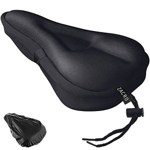 lot 81302 image: Zacro Bike Seat Cushion - Gel Padded Bike Seat Cover For Men Women Comfort, Extra Soft Exercise Bicycle Seat Compatible With Peloton, Stationary Exercise Or Cruiser Bicycle Seats