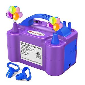 lot 81304 image: Idaodan Electric Air Balloon Pump, Portable Dual Nozzle Electric Balloon InflatorBlower For Party Decoration - 110V 600W (Purple)
