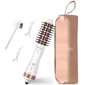 lot 81319 image: Hair Trends 1.5 Inch Barrel Round Brush Blow Dryer, Negative Ionic One Step Volumizer Dryer, 4-In-1 Hot Air Brush-2.8 Inch Barrel Plus The Bristles