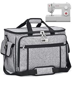 lot 81330 image: Cab55 Sewing Machine Case, Sewing Machine Carrying Bag With Removable Padding Pad, Tote Bag For Sewing Machine And Extra Sewing Accessories, Gray(17X13X14)