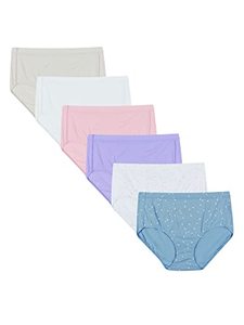 lot 81333 image: Hanes WomenS Organic Cotton Panties Pack, Comfortsort Underwear, May Vary, Assorted Colors, 6-Pack Briefs, 8