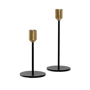 lot 81367 image: Bwrmhme Brass Gold Black Taper Candlestick Holders Wedding Decoration Skinny Candle Holders For Holiday Dinner Party Decoratiom