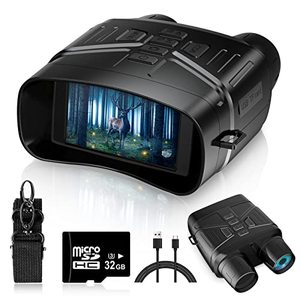 lot 81376 image: Fvtga Night Vision Goggles - 4K Night Vision Binoculars For Adults, 3 Large Screen Binoculars Can Save Photo And Video With 32Gb Memory Card & Rechargeable Lithium Battery