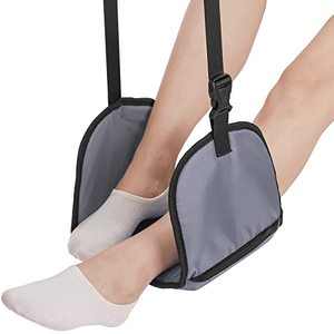 lot 81379 image: Gobisea Airplane Footrest Travel Foot Rest For Plane - Portable Memory Foam Plane Foot Hammock For Airplane Travel Leg Rest - Office Footrests Foot Rest For Airplane Travel Flight Essentials - Gray