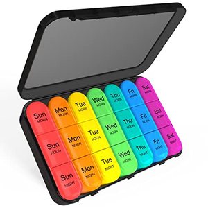 lot 81381 image: Pill Organizer 3 Times A Day - Weekly Pill Organizer 3 Times A Day - Large Pill Box 7 Day Medicine Organizer Pill Case, Daily Pill Box 3 Times A Day, To Hold Vitamins