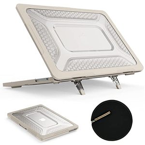 lot 81388 image: Seymac Stock Macbook Air 13.6 Inch Case (2022)A2681 M2, Shock-Absorbing Protection Case With Folding Stand &Mouse PadBag For Macbook Air 13.6� (Beige)