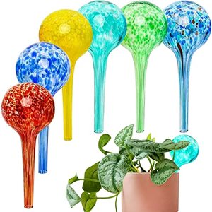 lot 81391 image: Imperius 6 Pack Indoor Self Plant Watering Globes,Colorful Glass Self Watering Globes, Self Watering Spikes Bulbs,Irrigation Planter Insert Device Decorative,Water Globes For Plants Automatic System