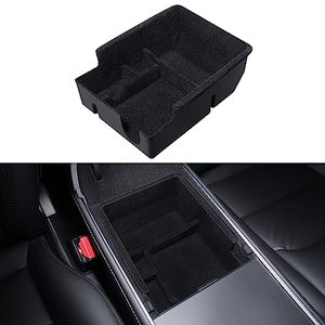 lot 81403 image: Basenor Tesla Model Y Model 3 Armrest Storage Box Organizer Center Console Tray Accessoies 2016-2023