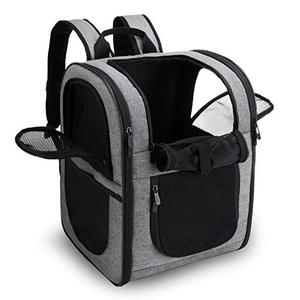 lot 81416 image: Apollo Walker Pet Carrier Backpack For LargeSmall Cats And Dogs, Puppies, Safety Features And Cushion Back Support  For Travel, Hiking, Outdoor Use (Gray)