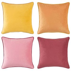 lot 81431 image: Monday Moose Decorative Throw Pillow Covers Cushion Cases, Set Of 2 Soft Velvet Modern Double-Sided Designs, Mix And Match For Home Decor, Pillow Inserts Not Included (18X18 Inch, YellowPink)