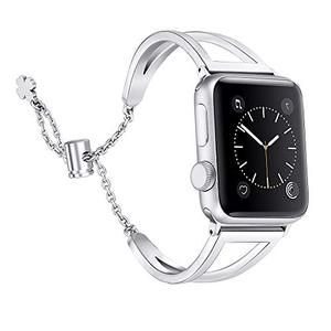 lot 81445 image: Secbolt Stainless Steel Bands Compatible With Apple Watch Band 42Mm 44Mm 45Mm Iwatch Series 87654321Se, Dressy Bangle Bracelet Women, Silver