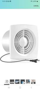 lot 81484 image: Hon&Guan 6 Wall Exhaust Fan Bathroom Fan, 116 Cfm Garage Exhaust Fan Wall Vent Fan For Hvac System, Super Silent, Strong Exhaust Fan (High Cfm) 150D