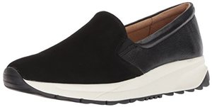 lot 81519 image: Naturalizer Womens Selah Fashion Sporty Slip On Sneaker ,Black Suede Leather,9 W Us