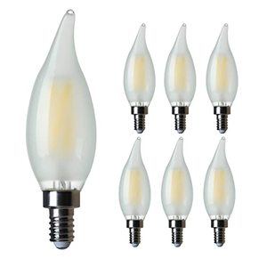 lot 81546 image: Amdtu E12 Led Chandelier Light Bulb 5000K Daylight Bright Frosted Candelabra Led Light Bulbs Dimmable,4W B10B11 Candle Light Bulbs For Ceiling Fan,Small Light Bulb 6Pack