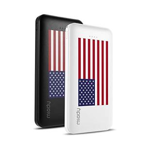 lot 81585 image: Miady 2-Pack 10000Mah Dual Usb Portable Charger, Fast Charging Power Bank With Usb C Input, Backup Charger For Iphone X, Galaxy S9, Pixel 3 And Etc �