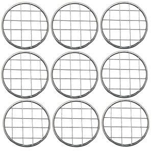 lot 81586 image: Yhxixi 9Pcs Mason Jar Lid With Hole Metal Lid Insert Flower Organizer Lid Insert With Square Grids Mason Jar Lids For Wide Mouth Mason Canning Jars