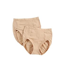 lot 81597 image: Bali Womens Seamless Ultra Firm Control Fajas 2-Pack Dfx245 Shapewear Briefs, NudeNude, Large Us