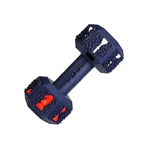 lot 81606 image: Ronghousing Dog Toys For Aggressive Chewers - Indestructible Interactive Dog Toys For Small Dog.Food Grade Puppy Chew Toys. Dumbbell Dog Toys. Puppy Toys And Rubber Dog Toy.(Large, Blue)