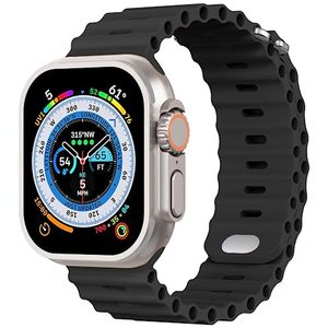 lot 81622 image: Thwalk Sport Ocean Bands Compatible With Apple Watch Band Ultra Se Series 87654321 Iwatch 49Mm 45Mm 44M 42Mm 41Mm 40Mm 38Mm For Women Men (Black, 42Mm44Mm45Mm49Mm)