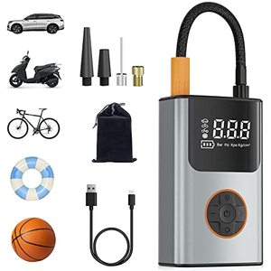 lot 81624 image: Tgbox Tire Inflator Portable Air Compressor, 150 Psi Fast Inflation & Cordless, Air Pump For Car Tires With Rechargeable Battery, Bike Pump For Car, Bicycle, Motorcycles, Ball