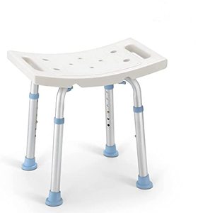 lot 81639 image: Oasisspace Shower Chair, Adjustable Bath Stool Chair For Inside Shower - Medical Tool Free Anti-Slip Bench Bathtub Stool Seat With Durable Aluminum Legs For Elderly, Senior, Handicap & Disabled