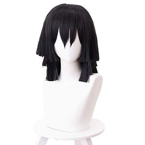 lot 81652 image: Xiongxiongle WomenS Costume Wigs Demon Slayer Iguro Obanai Black Cosplay Wig Anime Game Multi-Color Cos Role Playing Hair Replacement Wigs For Halloween Christmas Party(Iguro Obanai)