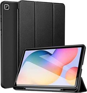 lot 81659 image: Ztotopcase 20222020 Galaxy Tab S6 Lite 10.4In Case With Pen Holder, Auto WakeSleep, Slim Pu Lightweight Trifold Stand Folio Cover For Samsung Tablet (Sm-P610P613P615P619), Black