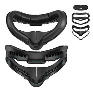 lot 81667 image: Kiwi Design Face Cushion Pad Compatible With Quest 2 Accessories (Upgraded Version), Fitness Facial Interface Foam Replacement, With Glasses Spacer And Lens Protector, Air-Circulation Design