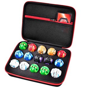 lot 81687 image: Toy Organizer Storage Case Compatible With Bakugan Figures, Bakucores And Armored Alliance, Geogan Rising Battle Action Figure, Mini Toys Container Holder Bakugons Box With Mesh Pocket (Bag Only)