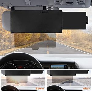 lot 81716 image: Car Sun Visor, Car Visor Sunshade Extender, Anti-Glare Car Sun Visor Protects From Sun Glare, Snow Blindness, Uv Rays, Universal For Cars, Suv, Universal For Driver And Passenger Side (Black)