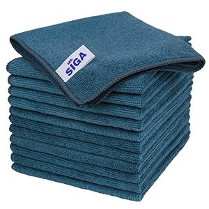 lot 81726 image: Mr.Siga Microfiber Cleaning Cloth, All-Purpose Microfiber Towels, Streak Free Cleaning Rags, Pack Of 12, Light Teal, Size 32 X 32 Cm(12.6 X 12.6 Inch)