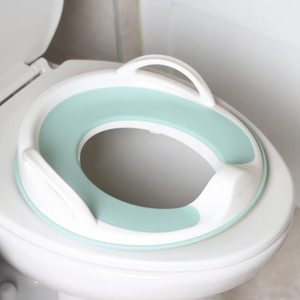 lot 81733 image: Jool Baby Potty Training Seat For Boys And Girls With Handles, Fits Round & Oval Toilets, Non-Slip With Splash Guard, Includes Free Storage Hook (Aqua)