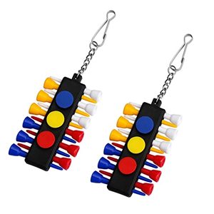 lot 81738 image: Taoranju 2 Set Golf Ball Marker With Keychain Golf Tee Holder Golf Bag Accessories For Putting Driving Hitting Swing Training