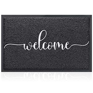 lot 81757 image: Aazzkang Welcome Mat Non Slip Durable Door Mats Outdoor Quickly Trap Dirt Front Door Mat For Entrance,Indoor,High Traffic Areas Black