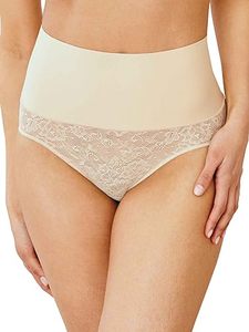 lot 81782 image: Maidenform Womens Tame Your Tummy Shaping Lace With Cool Comfort Dm0051 Shapewear Briefs, TransparentNude Lace, Medium Us