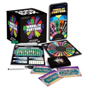 lot 81814 image: Wheel Of Fortune Game Box, Play America�S Game With Friends & Family, Spin The Wheel, Solve A Puzzle, & Win Travel-Friendly Entertainment No Box Cards Sealed