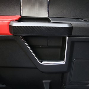 lot 81819 image: Justautotrim Chrome Interior Door Handle Handrail Frame Cover Trims Kit For 2015-2020 Ford F150 2017-2020 F250 F350 Super Duty Accessories