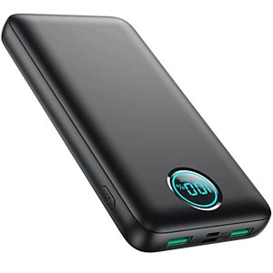 lot 81825 image: Portable Charger Power Bank 30,800Mah Lcd Display Power Bank,25W Pd Fast Charging Qc 4.0 Quick Phone Charging Power Bank Tri-Outputs Battery Pack Compatible With Iphone,Android Etc(Black)