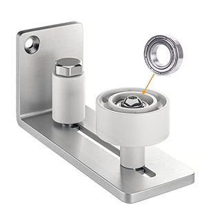 lot 81826 image: Ldb_Building Stainless Steel Floor Guide For Sliding Barn Door, Adjustable Flush Wall Mount Stay Roller Guide