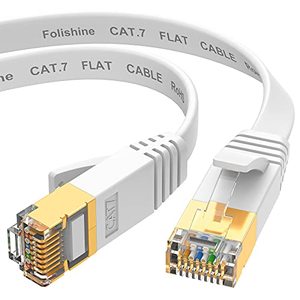 lot 82201 image: Ethernet Cable 15 Ft, Cat7 High Speed Ethernet Cable, Flat Lan Patch Cords With Stp Rj45 Connectors For Router, Modem, Faster Than Cat5ECat5Cat6Cat6E