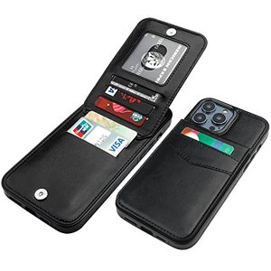 lot 82215 image: Kihuwey Compatible With Iphone 14 Pro Max Case Wallet With Credit Card Holder, Flip Premium Leather Magnetic Clasp Kickstand Heavy Duty Protective Cover For Iphone 14 Pro Max 6.7 Inch (Black)
