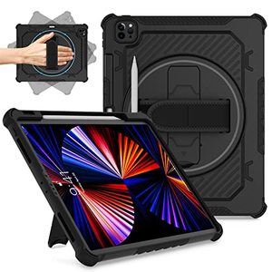 lot 82222 image: Tasskto For Ipad Pro 12.9 Inch Case 6Th5Th4Th3Rd Generation 2022202120202018 Kids Friendly, No Screen ProtectorWith 360 Stand Hand Strap Pen HolderNot For Prior Version Ipad 12.9 2Nd1St Gen
