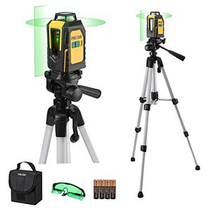 lot 82230 image: Prexiso 360° Laser Level With Tripod, 100Ft Self Leveling Cross Line Laser Level With Green Glasses, Portable Bag, 4 Aa Batteries - Green Horizontal Line For Construction, Tile, Home Renovation