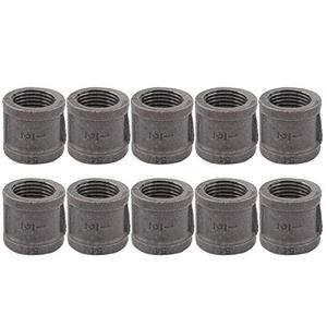 lot 82237 image: Applianpar 10 Pack Black Malleable Iron Cast Pipe Fitting 12 Inch Coupling For Diy Pipe Furniture Industrial Pipe Plumbing Supplies 12 Inch Threaded Pipe Nipples