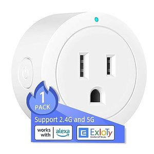 lot 82240 image: Exioty Smart Plug,Works With Alexa,Simple Set Up,One Voice Command Pair And Control,Bluetooth Mesh Wider Range, Timer & Schedulete 1 Pack