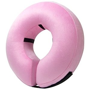 lot 82261 image: Bencmate Protective Inflatable Collar For Dogs And Cats - Soft Pet Recovery Collar Does Not Block Vision E-Collar (Medium, Pink)