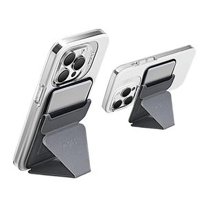 lot 82273 image: Moft Magsafe Wallet Stand For Iphone 141312 Series Magsafe Compatible Phone Stand With 3 Viewing Angles, Cool Grey