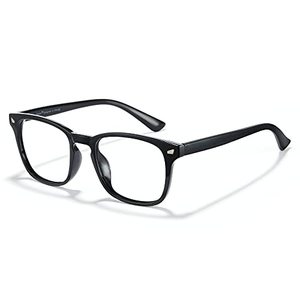 lot 82286 image: Cyxus Large Blue Light Glasses Black Computer Glasses For Men Uv Blocking Filter Eyeglasses For Digital Screens, Clear Lens Square Classic Retro Women Eyewear Frame, Anti Eye Strain, Relieve Headaches