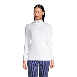 lot 82360 image: Lands End Women S Shaped Supima Turtleneck White Regular Medium